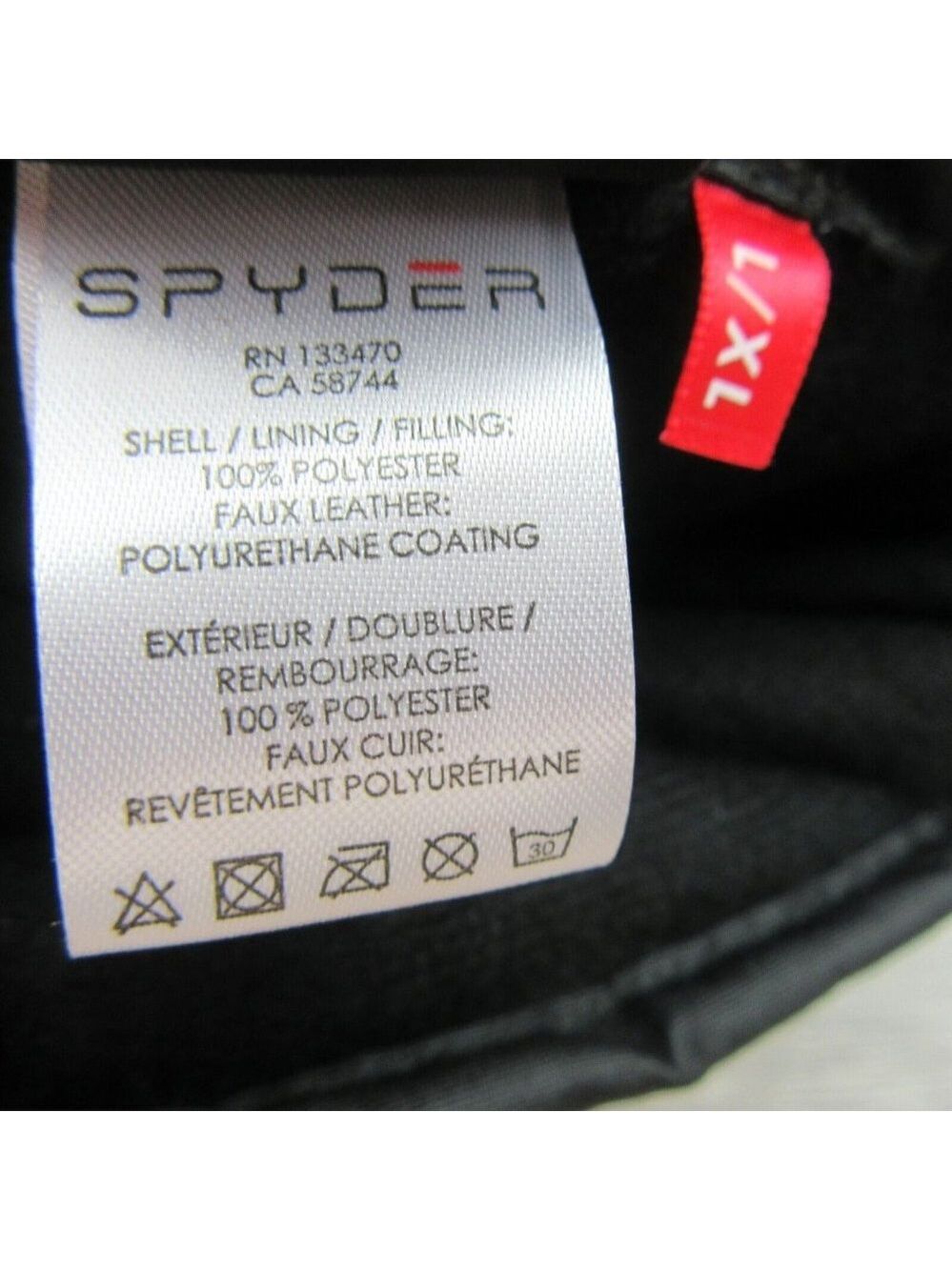 Spyder Insulated Ski Winter Snow Black Red Gloves Men's Size Large / XL NEW - Picture 11 of 11